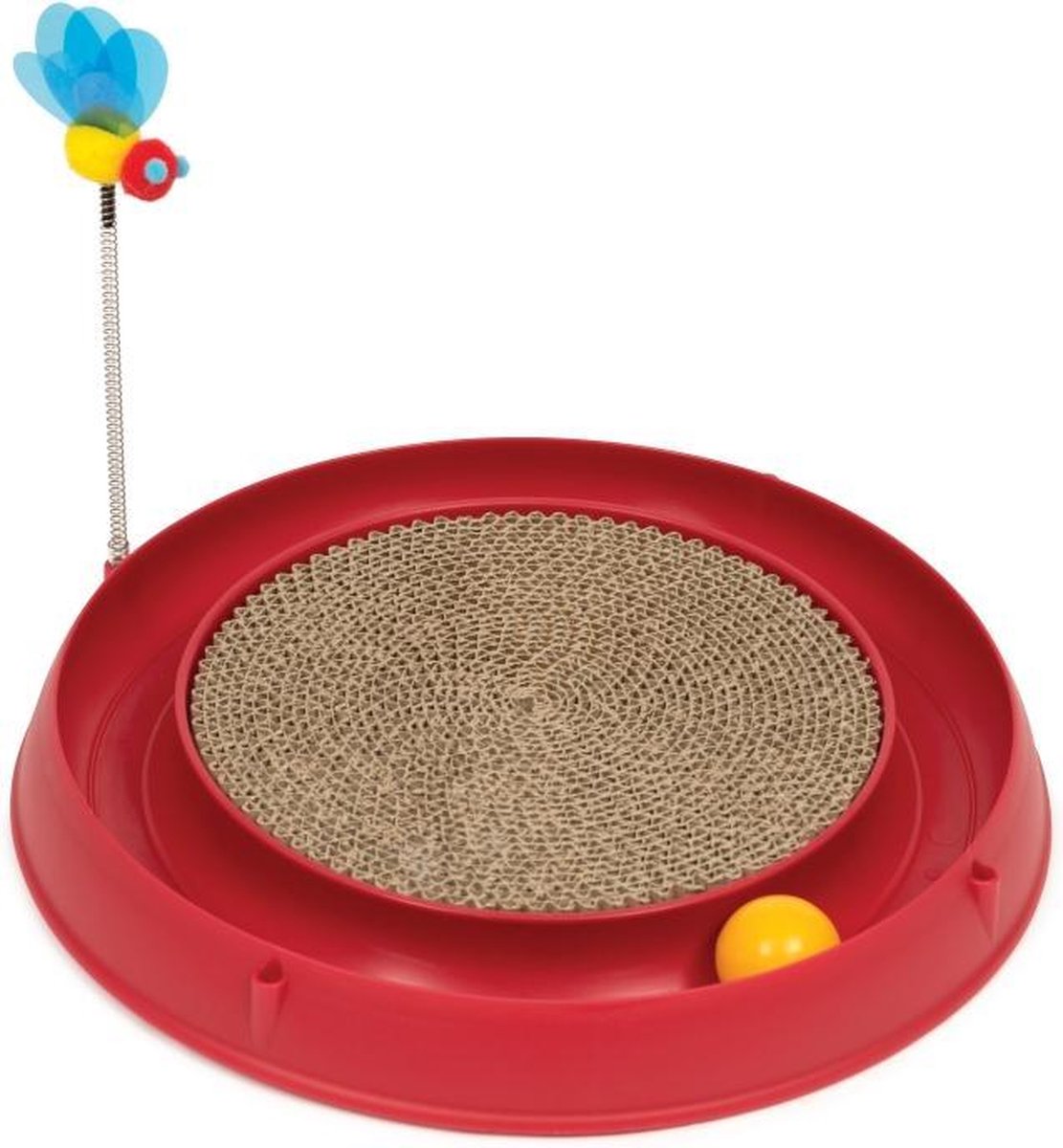 Cat it play ballenbaan met krabplank Rood