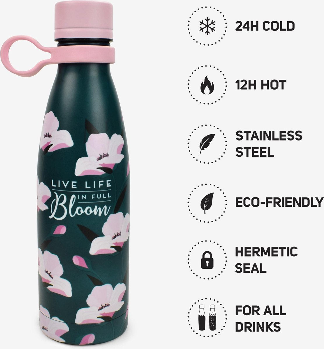 Legami Hot&Cold Isoleerfles Flower Bloom 500 ml