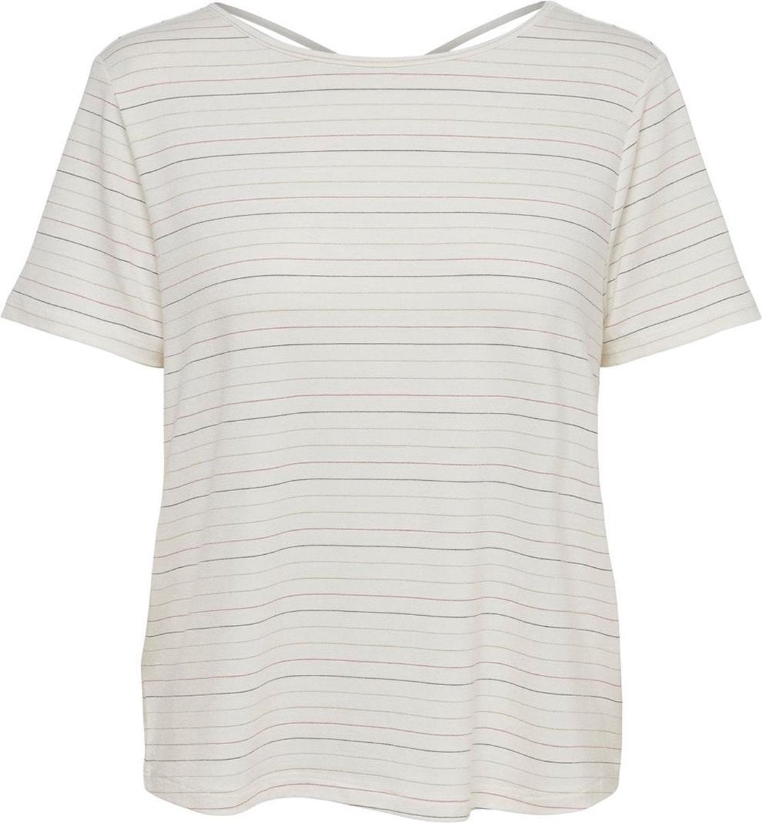 Onlmoster S/s String O-neck  Top Jr 15229446 Cloud Dancer
