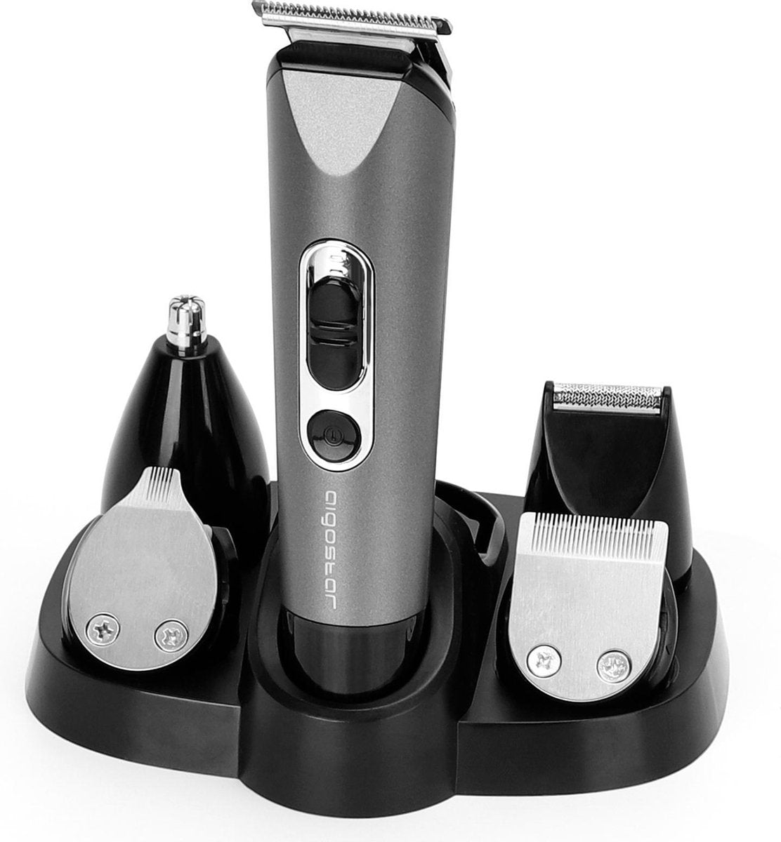Aigostar Edward 32ICB - Tondeuse set - 5 in 1 oplaadbare Trimmer set- Zwart/Grijs
