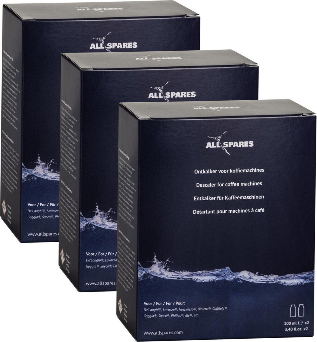 Ontkalker - De'Longhi DLSC200 EcoDecalk -  Mini Ontkalker Van AllSpares - 6x 100ML