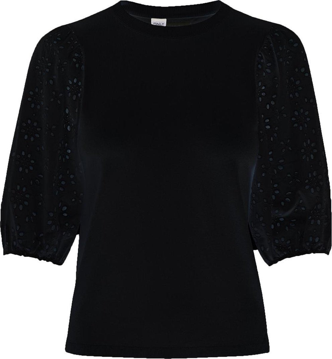 Onlmille 2/4 Pullover Knt 15225991 Black/w. Dtm Bro