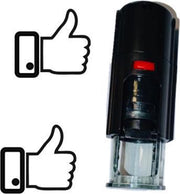 Stempel of Stempeltje van een Like of Duim omhoog met 10mm rond met zwarte inkt