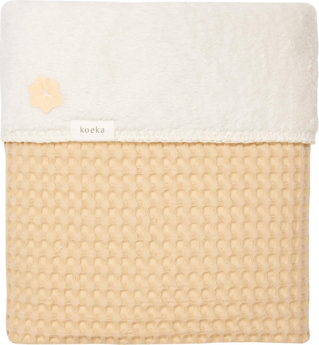 Koeka Wiegdeken wafel/teddy Oslo - sahara/pebble 75x100cm