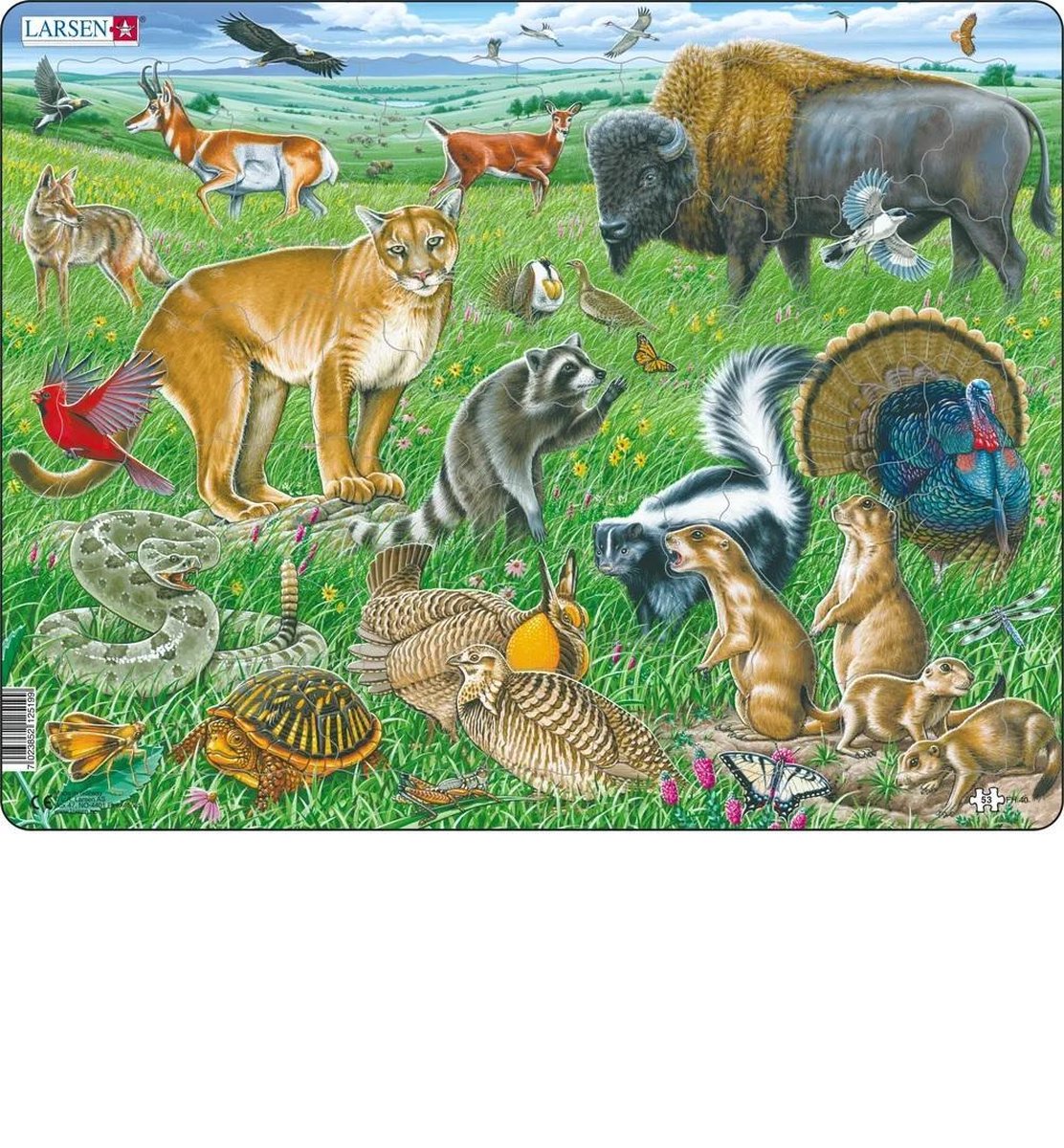 Puzzel Maxi Dieren - In de Amerikaanse natuur - 53 stukjes