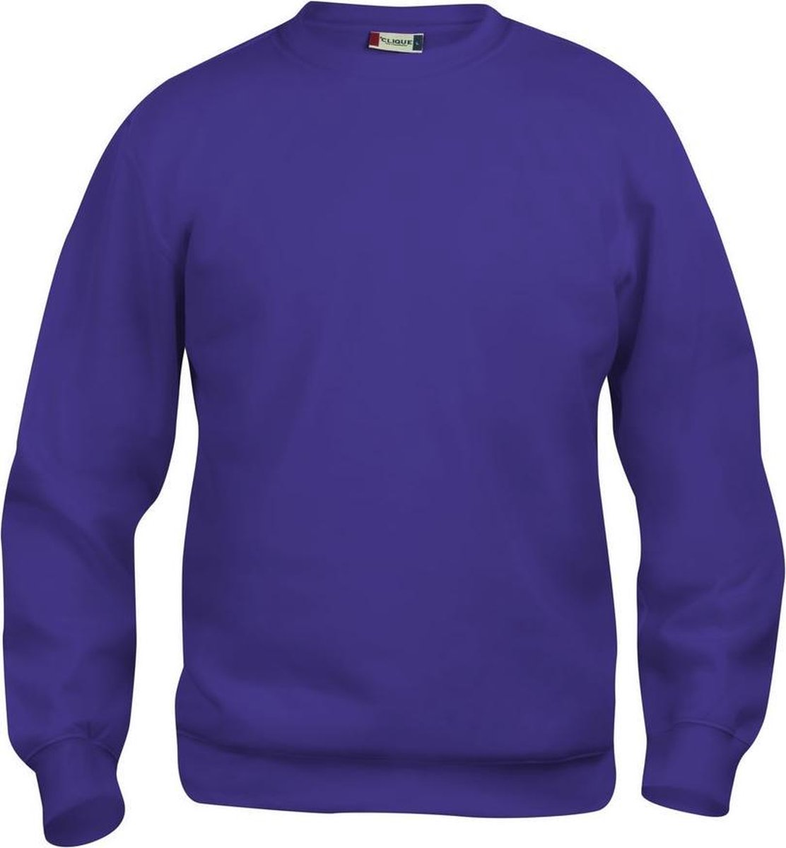 Clique Basic roundneck Helder Lila maat XXXL