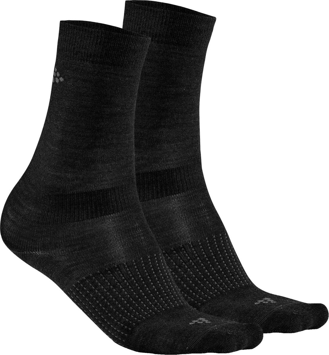 Craft Wintersportsokken - Maat 37-39 - Unisex - zwart/grijs