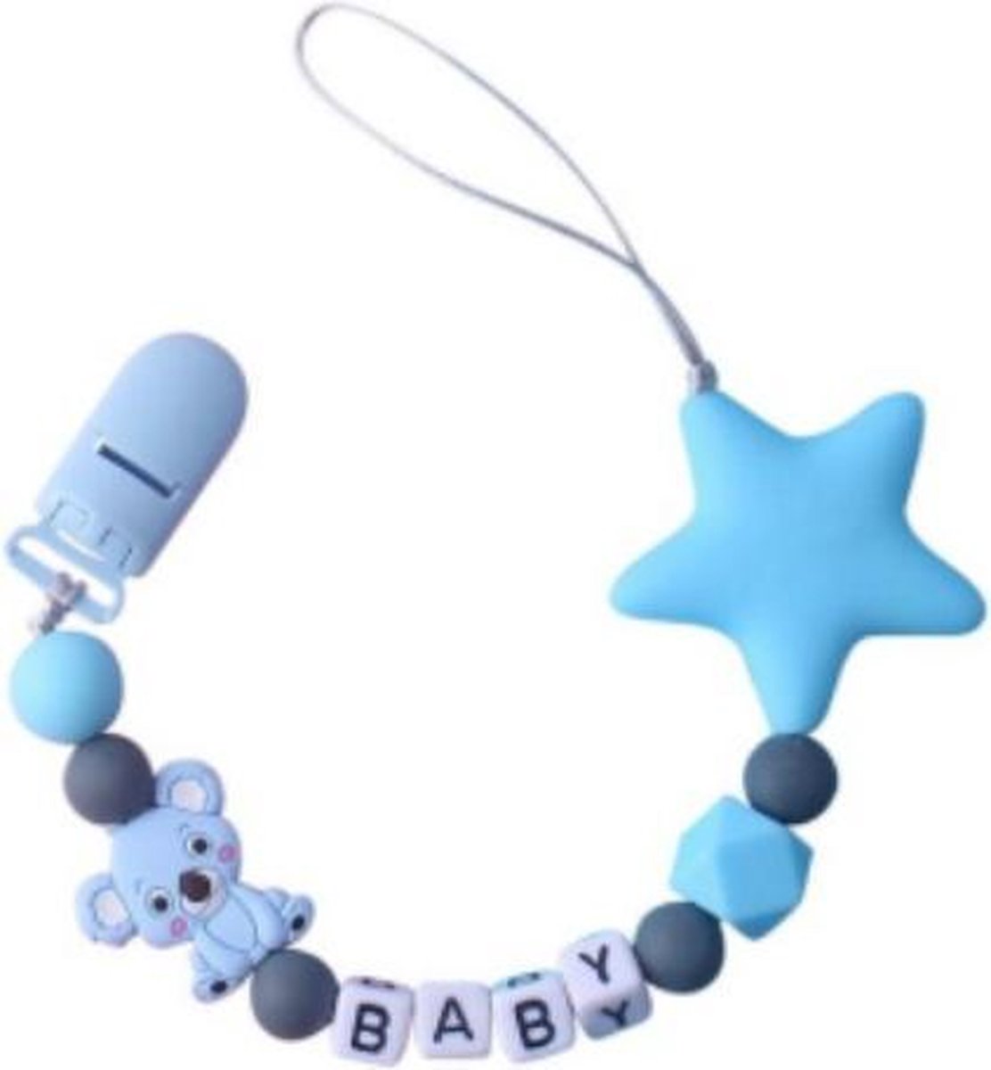 Bijtketting - Kauwketting Baby Blauw – Ideaal cadeau voor babyshowers en als geboortecadeau of kraamcadeau