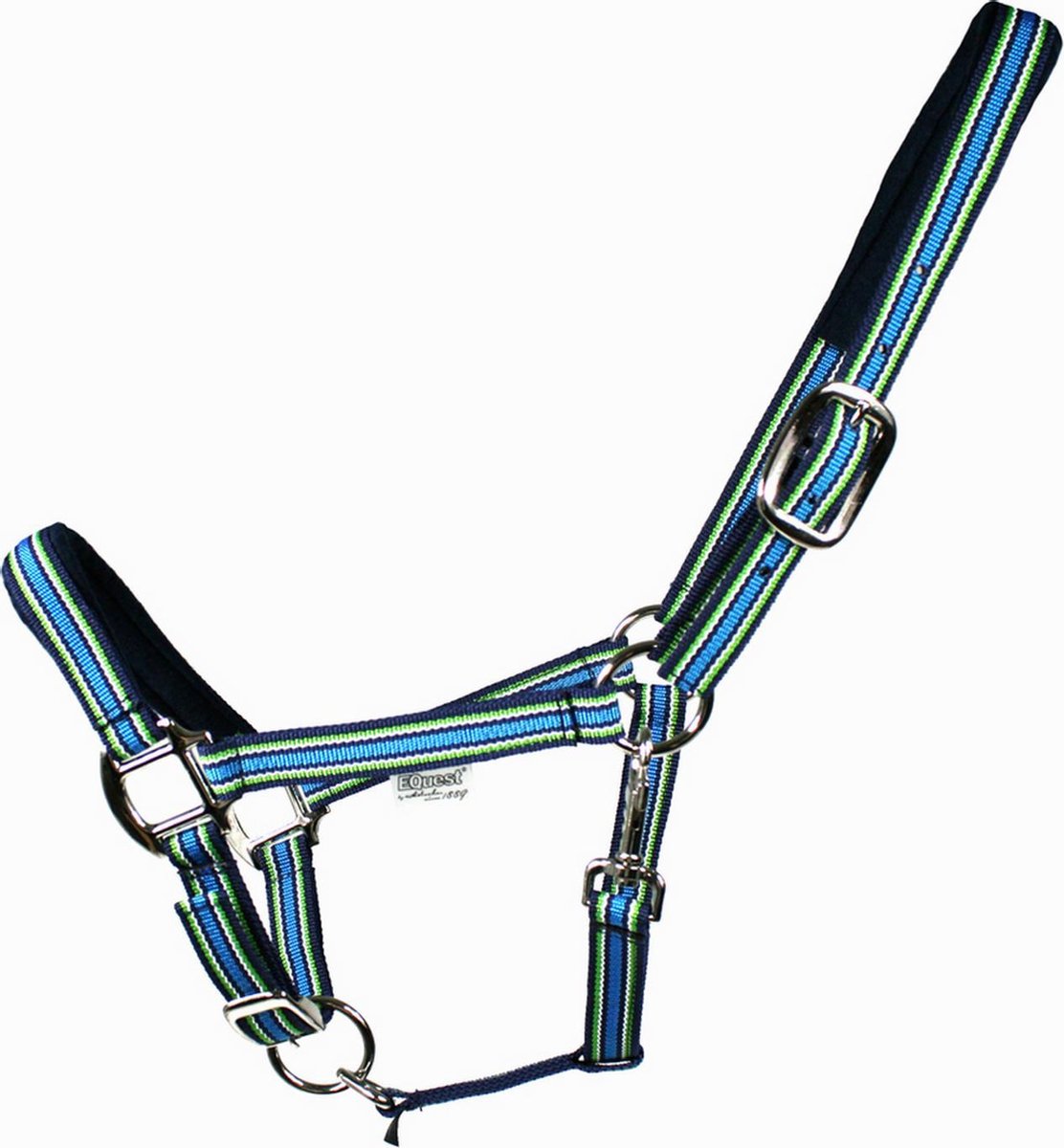Halster Equest Dual Plus zwart onderlegd nikkel