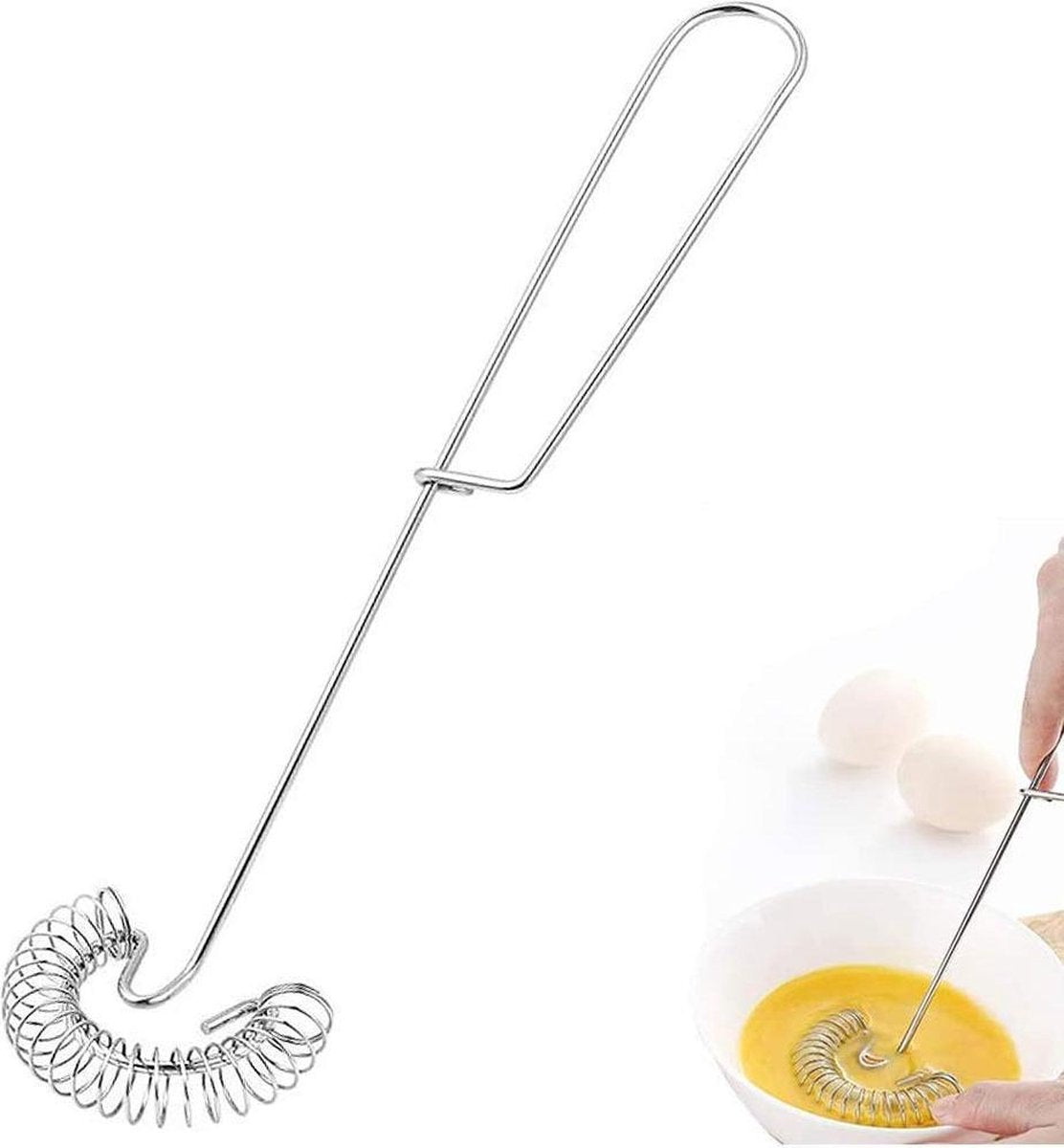 Doodadeals® | Spiraalgarde | Eierklopper | Garde RVS | Handklopper | Handklopper voor de Keuken | Lengte 27 cm