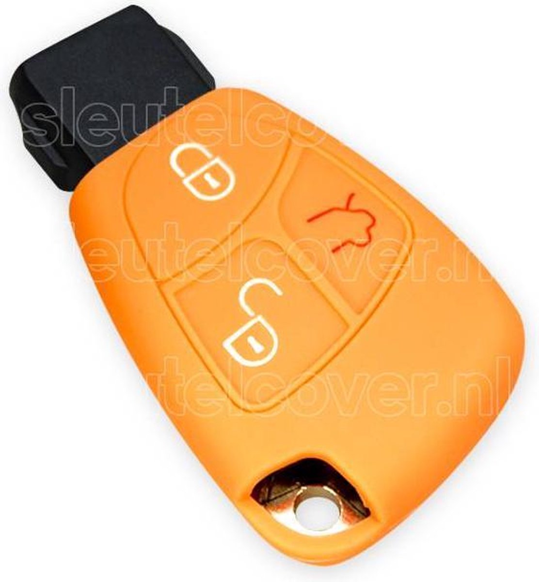 Mercedes SleutelCover - Oranje / Silicone sleutelhoesje / beschermhoesje autosleutel