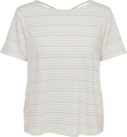 Onlmoster S/s String O-neck  Top Jr 15229446 Cloud Dancer