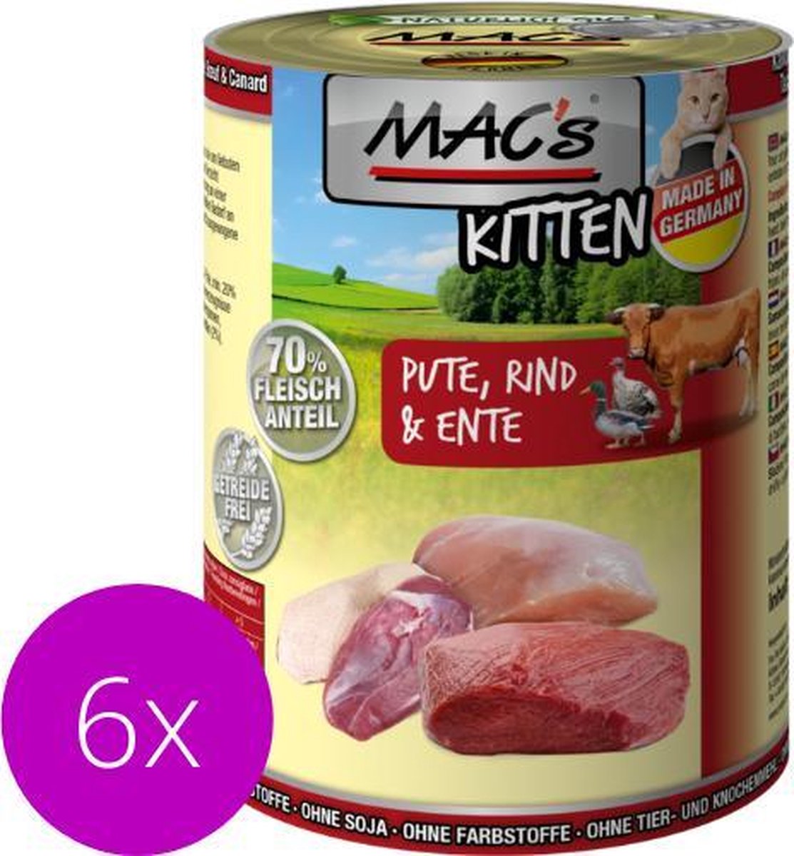 MAC's Kittenvoer Natvoer Blik 70% Kalkoen