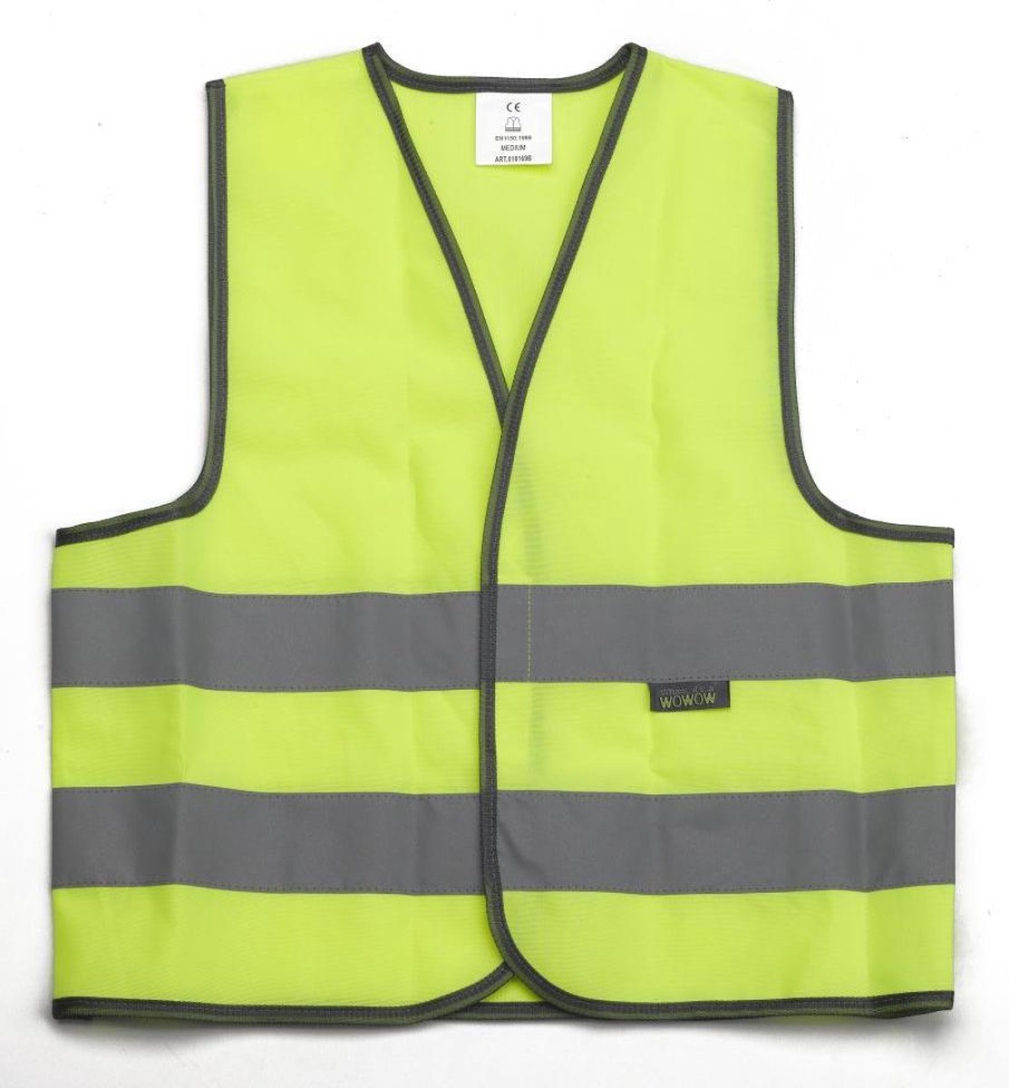 Wowow Mesh Reflectiehesje  Fietsjas - EN1150 - Maat M  - Unisex - geel/zilver