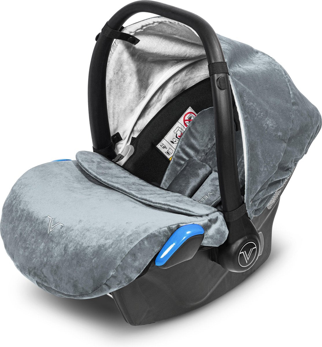 Velvett autostoel - Pebble Grey