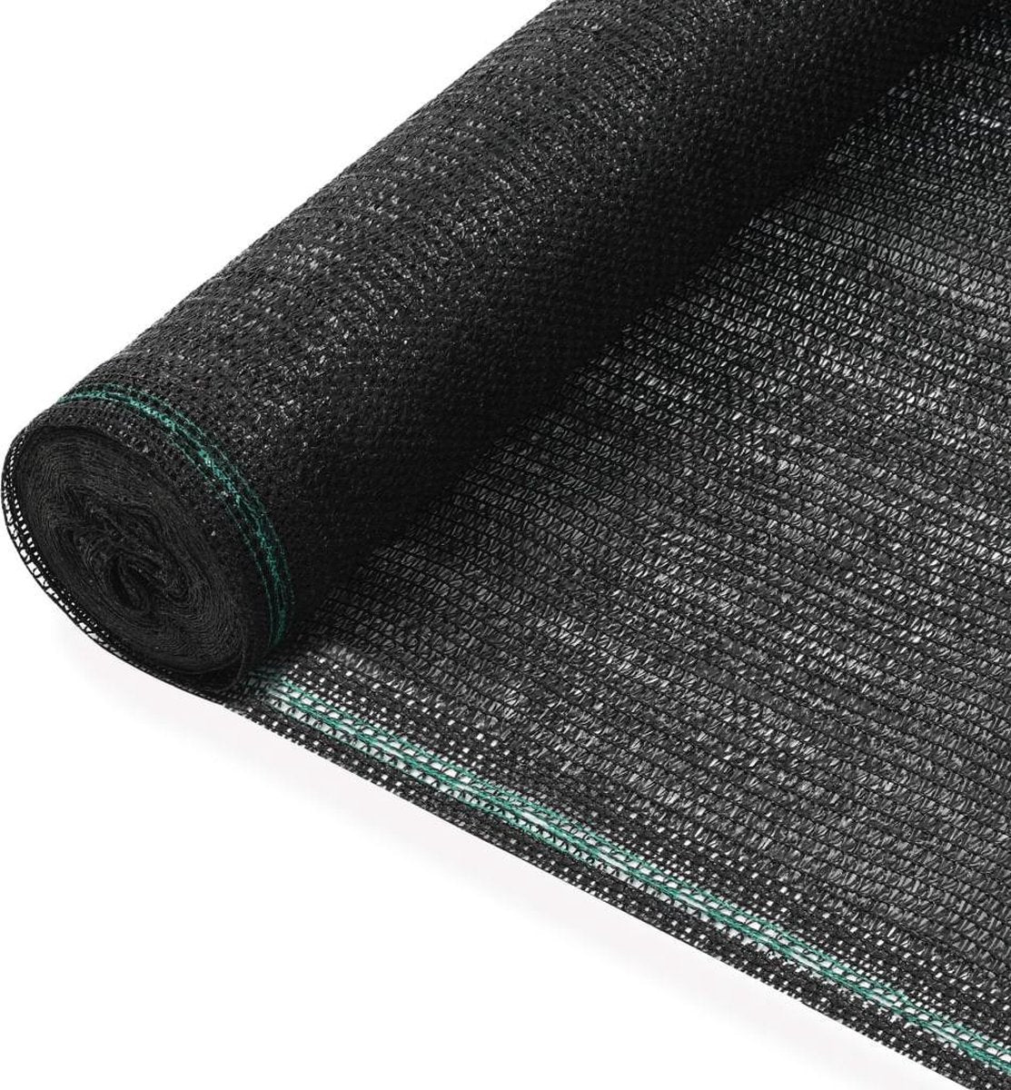 vidaXL Tennisnet 1x25 m HDPE zwart