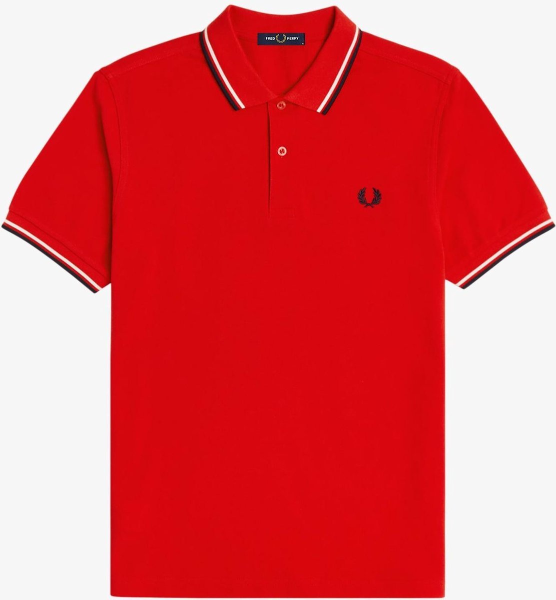 Fred Perry M3600 polo twin tipped shirt - Racing red -  Maat: 3XL