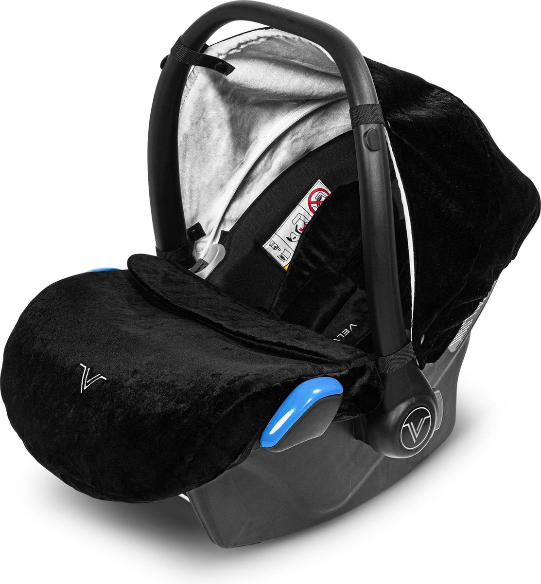 Velvett autostoel - Night Black