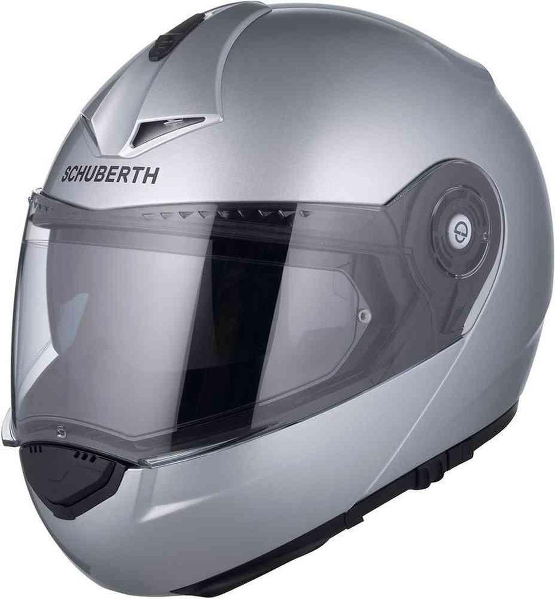 Schuberth C3 Pro Glossy Zilver Systeemhelm - Motorhelm - Maat S
