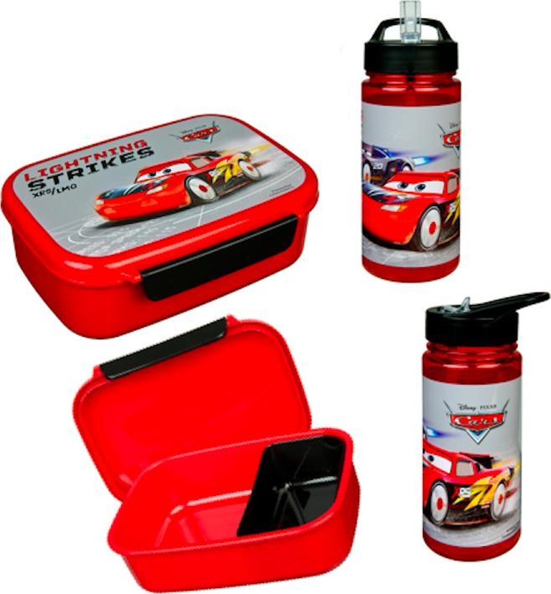 Cars Lightning Strikes broodtrommel en Drinkfles - Lunch set
