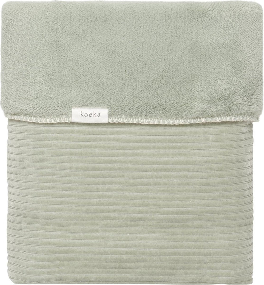 Koeka Wiegdeken teddy Vik - shadow green 75x100cm