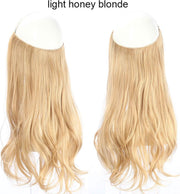 Wire Hair Clip  In Extensions Hair Halo 45cm blond 120gram 100%Echt haar