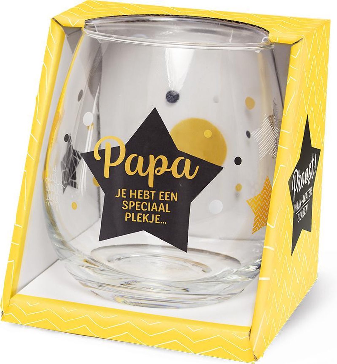 Wijn -Waterglas Papa Speciaal plekje Proost!