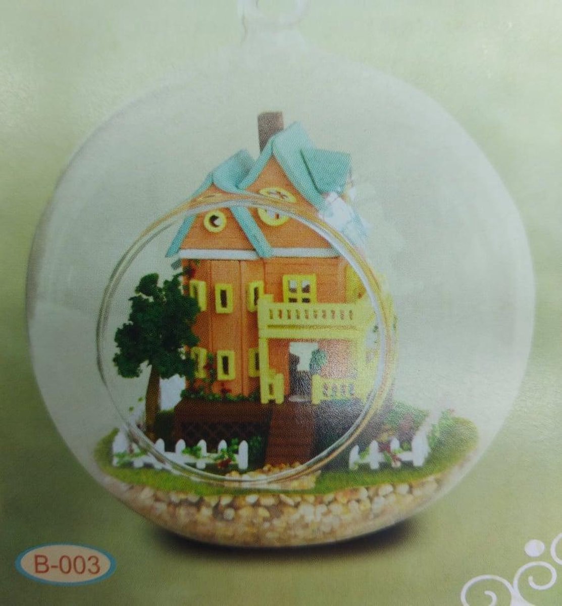 Miniatuur bouwpakket in glazen bal- 2003 - Mini House