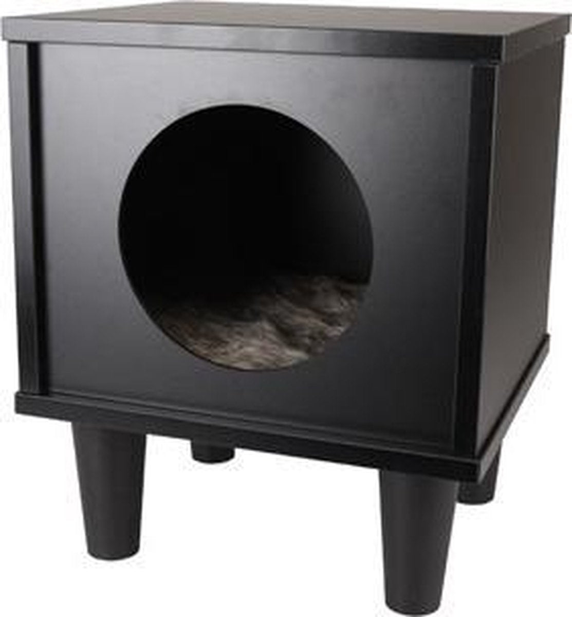 Flamingo Kattenmeubel Donum Kubus Zwart 34X30X40