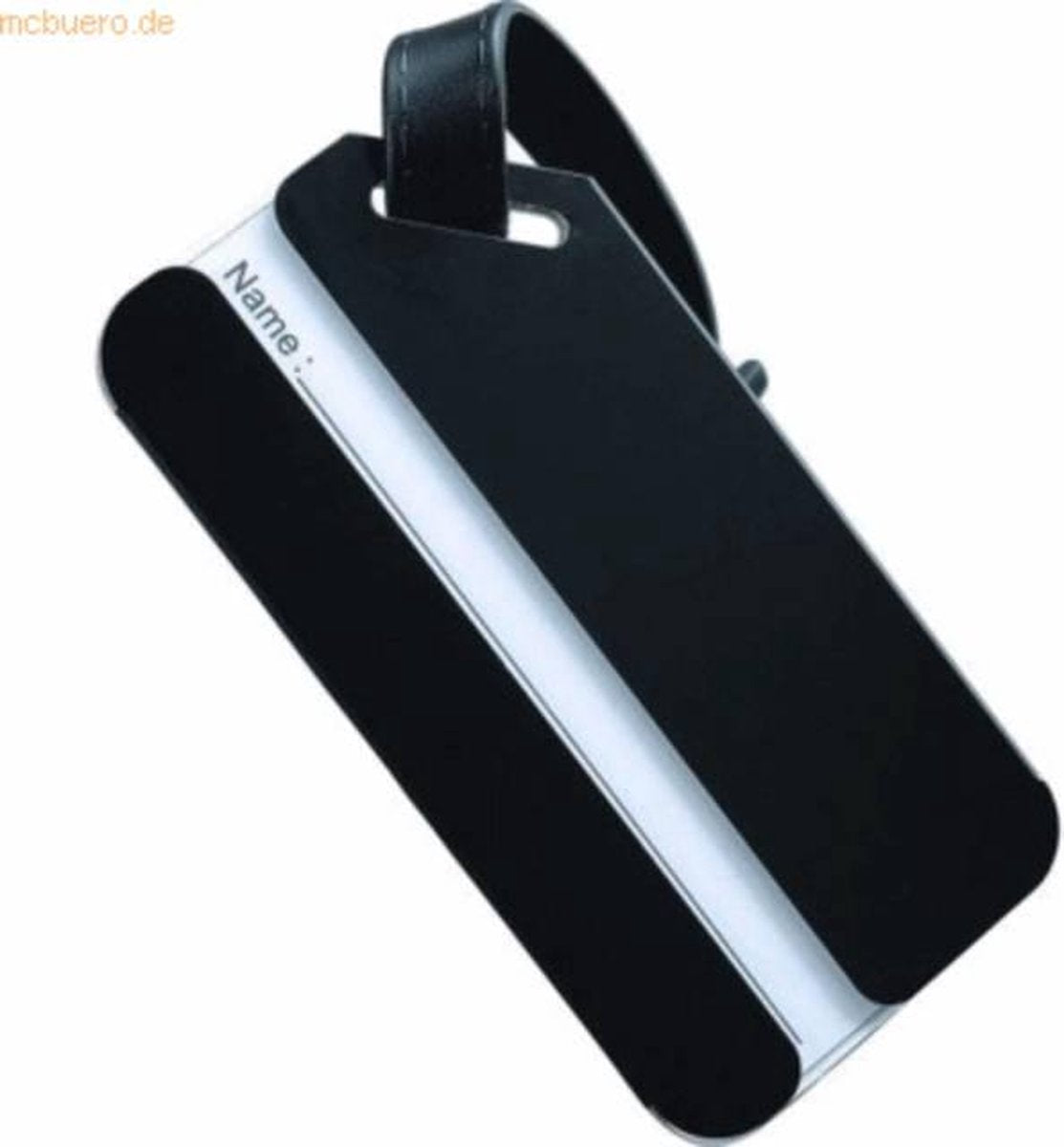 Kofferlabel aluminium zwart