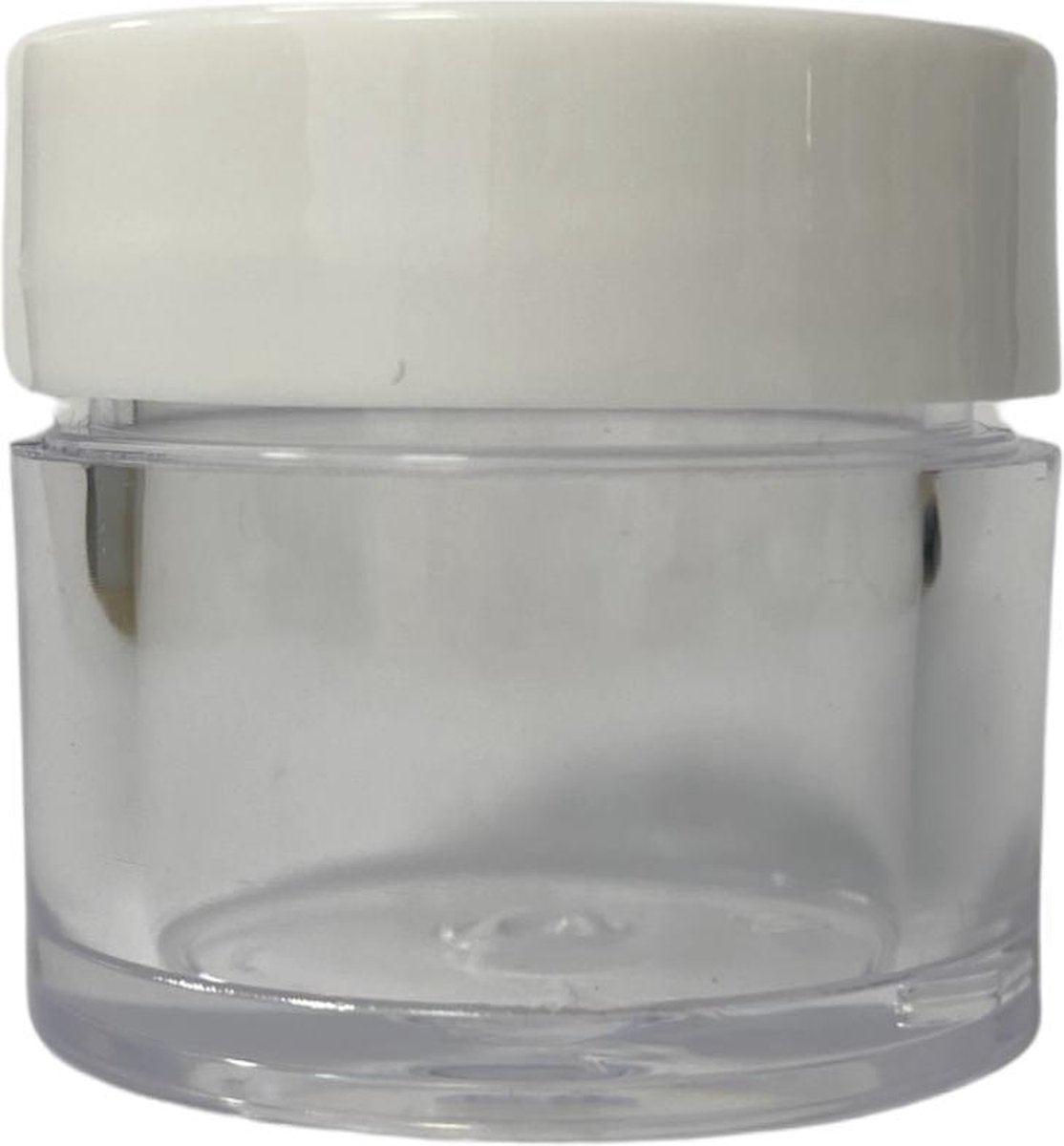Potje 6 gram - incl. deksel wit 10 stuks - leeg - hervulbaar - reispotje - cosmetica - nail art - DIY