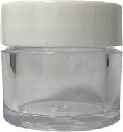 Potje 6 gram - incl. deksel wit 10 stuks - leeg - hervulbaar - reispotje - cosmetica - nail art - DIY