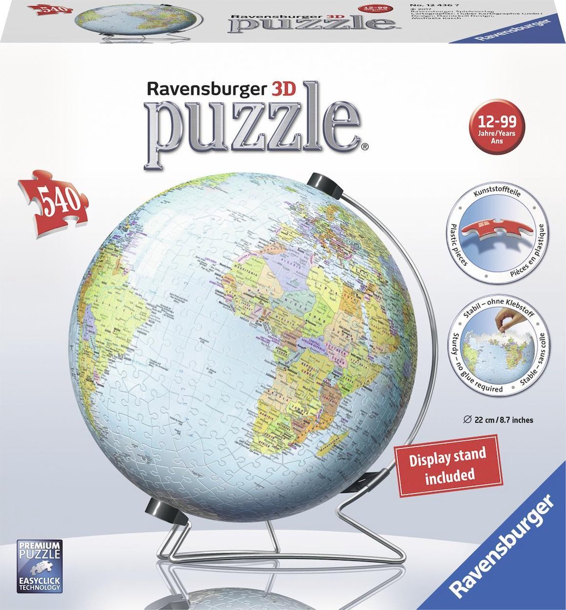 Ravensburger 3D puzzel de aarde (Engels)- 3D Puzzel - 540 stukjes