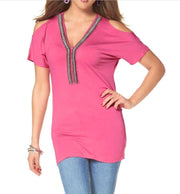 Blouse met strass stenen en sierkralen van Duitse modehuis Melrose