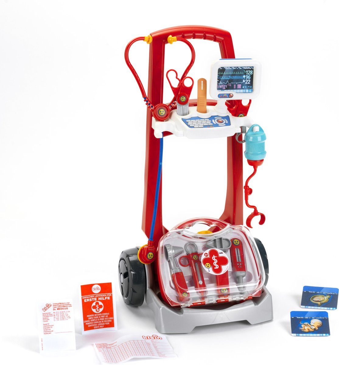 Klein Dokterstrolley Rood 60 Cm