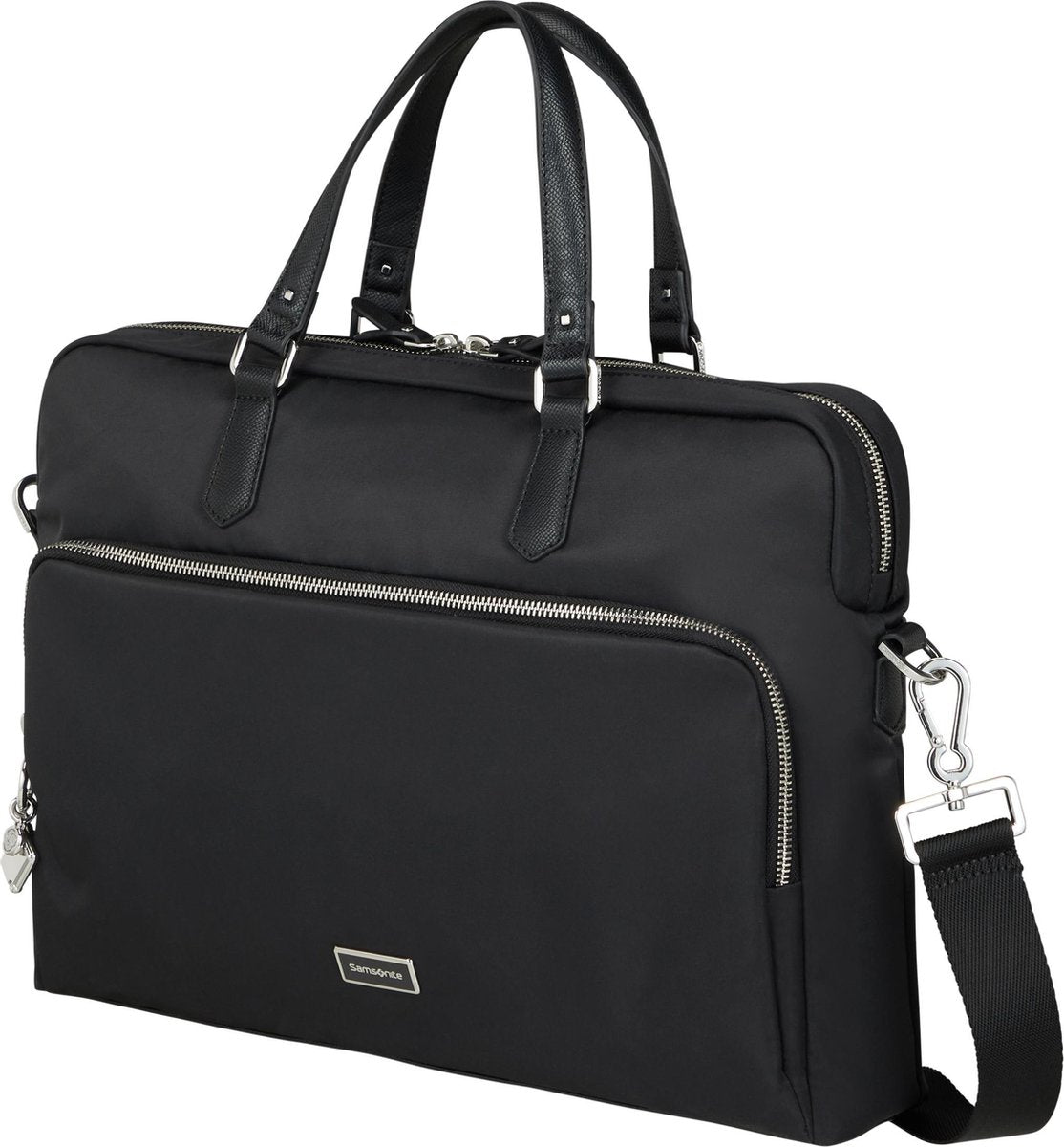 "Samsonite Laptopschoudertas - Karissa Biz 2.0 Bailhandle 15.6"" Black"