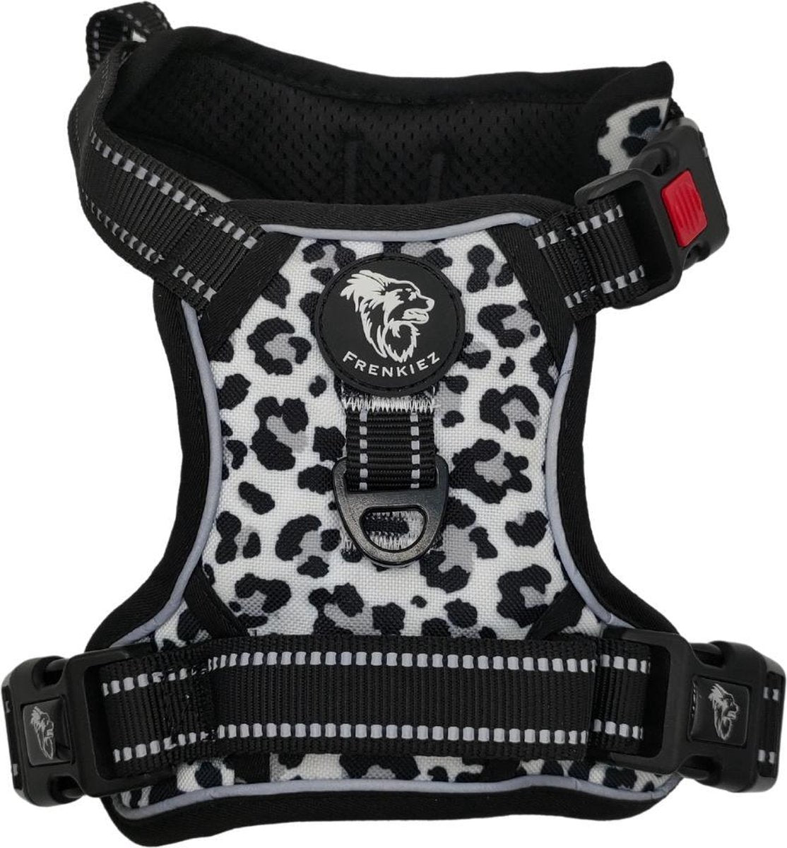 Frenkiez reflective no pull comfort harness Snow Leopard Maat XL