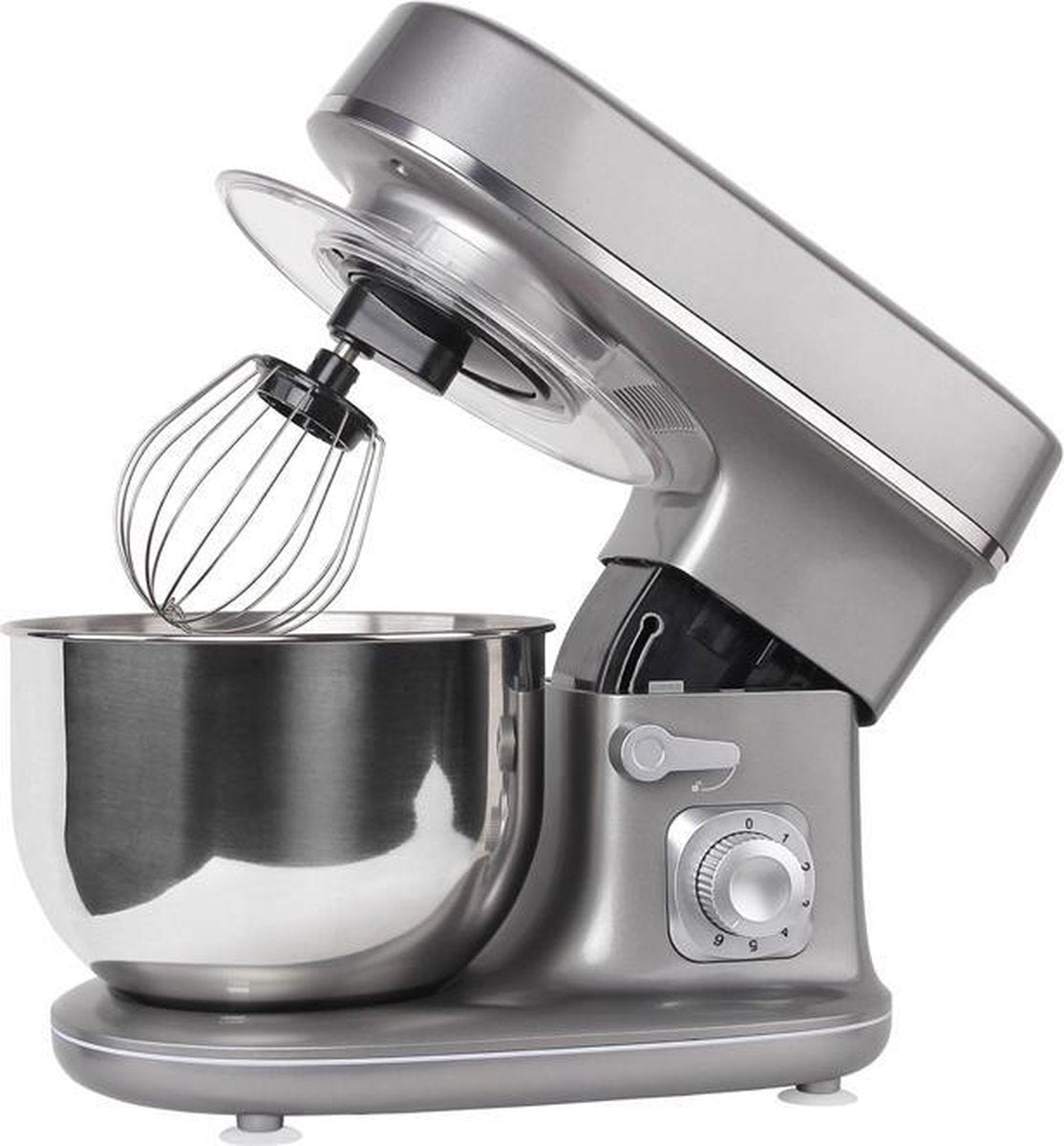 BluMill Keukenmixer - Foodprocessor - 1300 watt - 6 Snelheden - 5 liter – Incl. Accessoires - Grijs