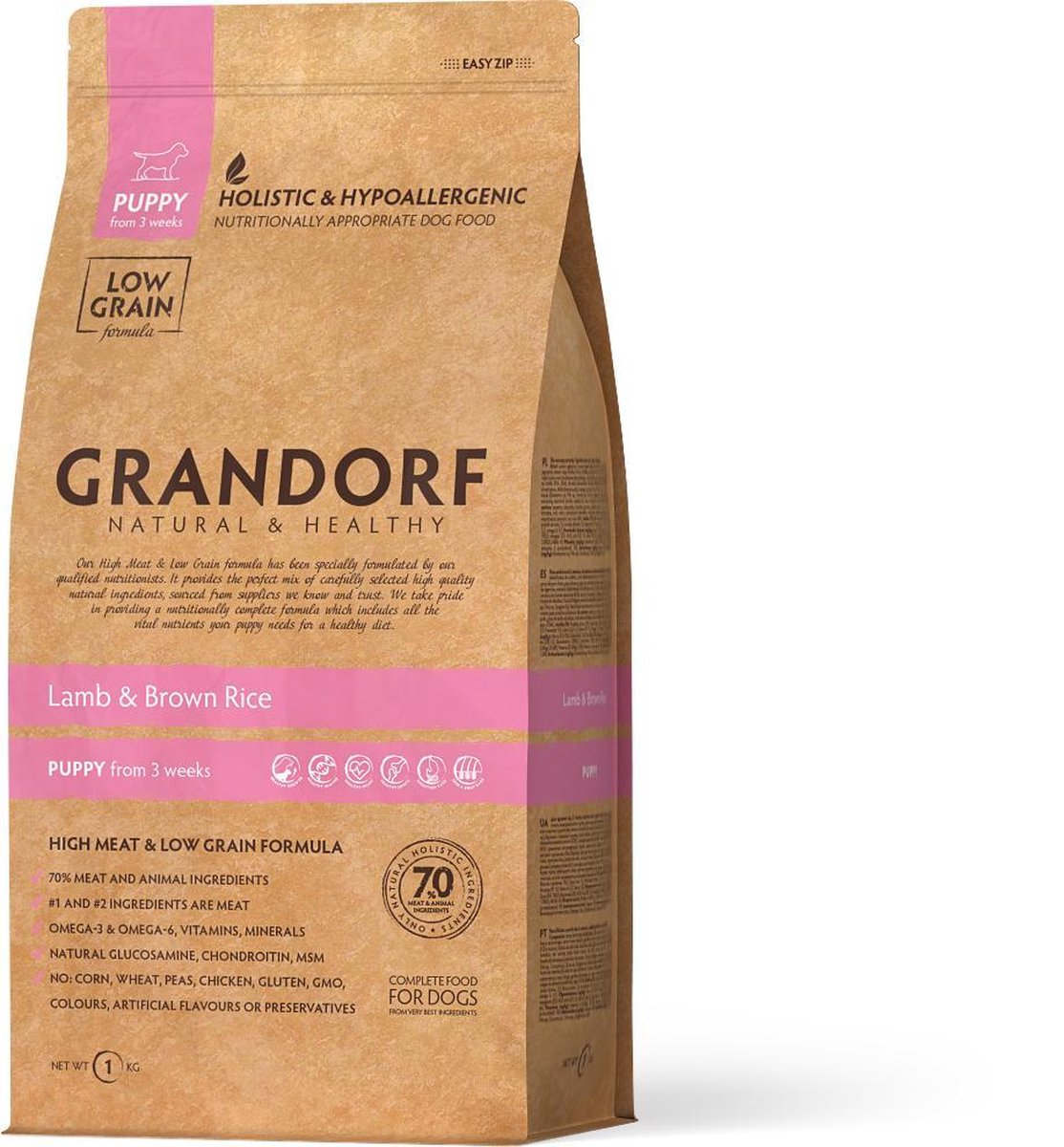 Grandorf lamb & brown rice puppy from 3 weeks 3kg