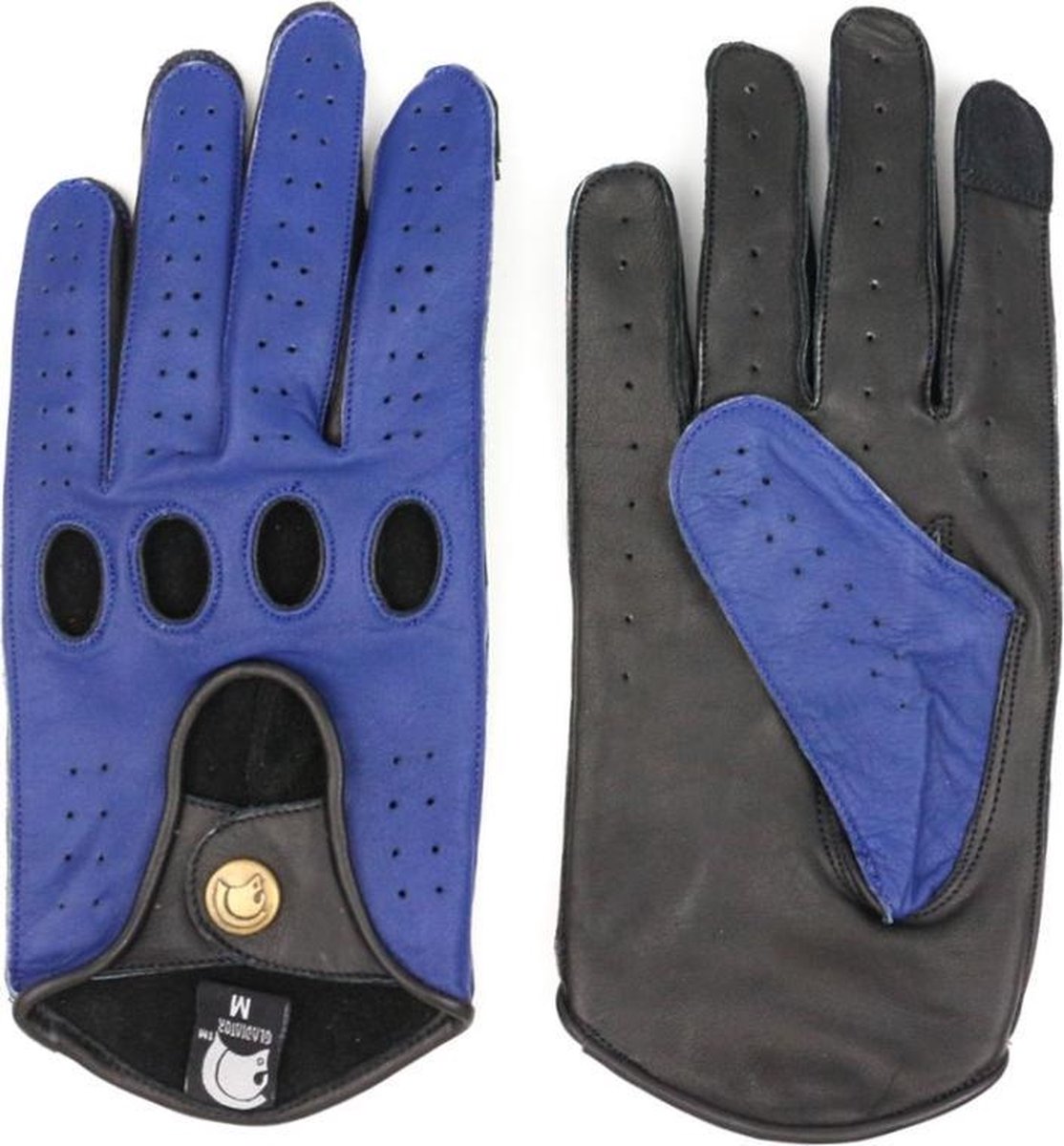 Gladiator racing leren autohandschoenen space blue | maat M