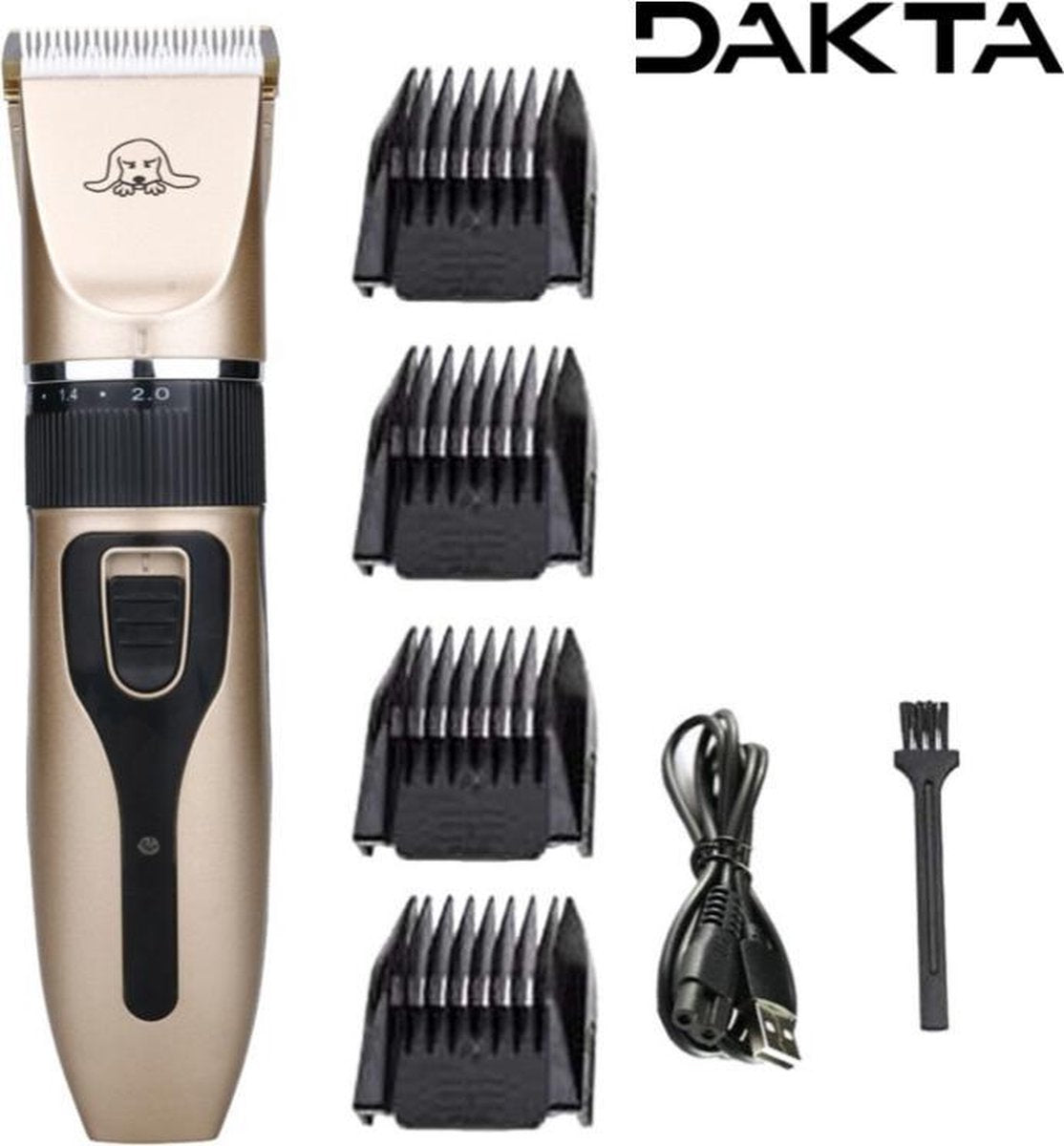 Dakta® Honden Tondeuse | Elektrische Trimmer | Scheerapparaat Hond Professioneel | Trimset | Draadloos | Dikke Vacht | Lang Haar