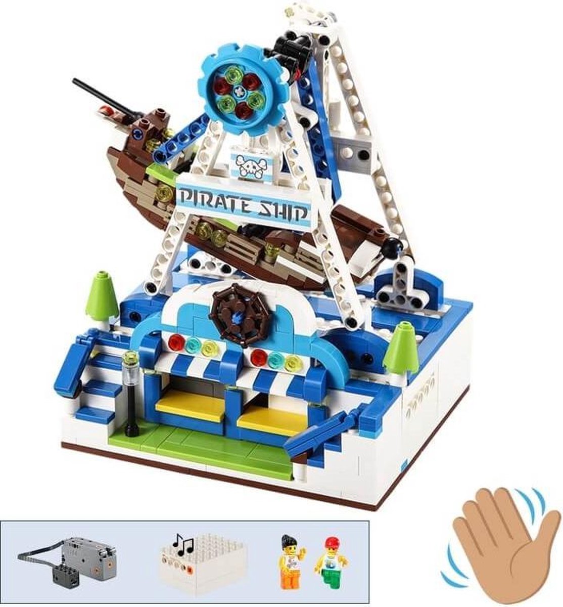 Cadabricks technisch speelgoed - Kermis - piratenschip - CADABRICKS  UC51047W