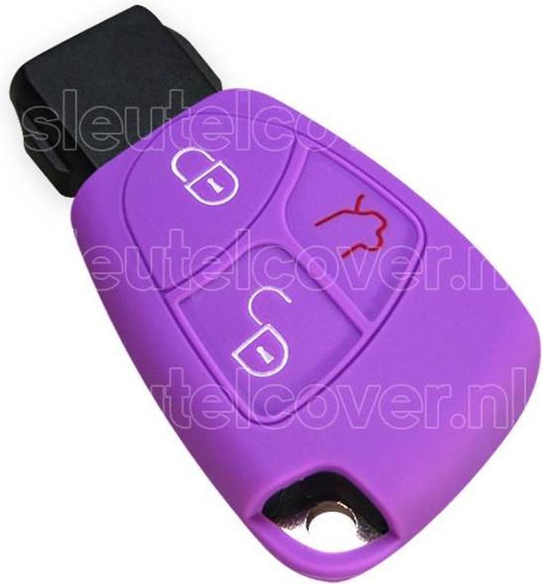 Mercedes SleutelCover - Paars / Silicone sleutelhoesje / beschermhoesje autosleutel