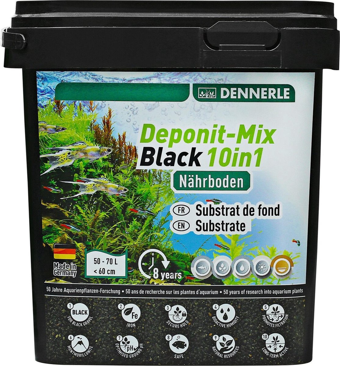 Dennerle deponit mix black 10 in 1 - Lange Termijn Voedingsbodem