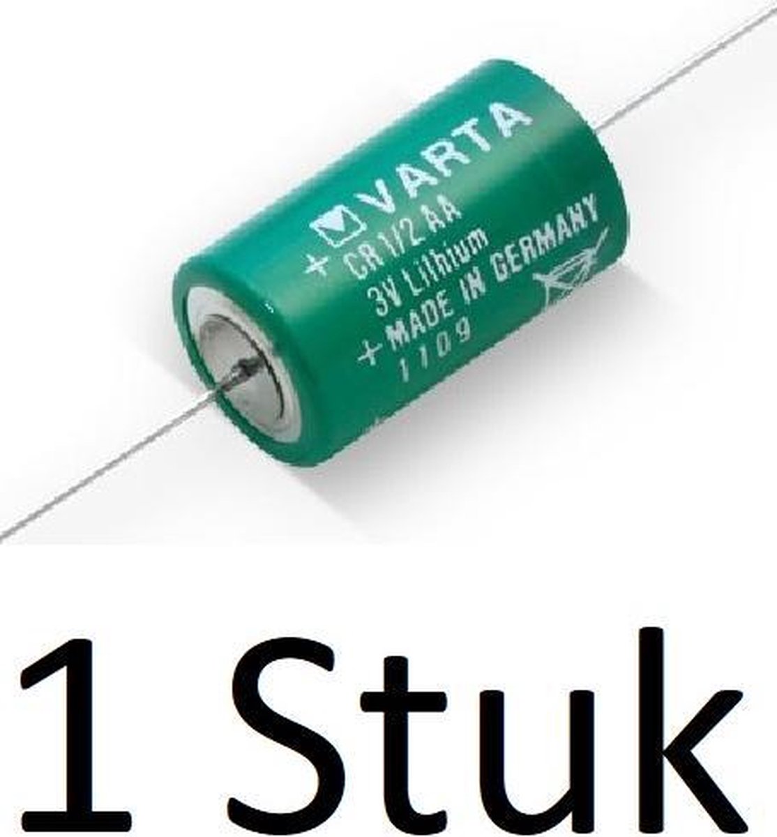 Varta lithium 1/2 AA 3v axiaal
