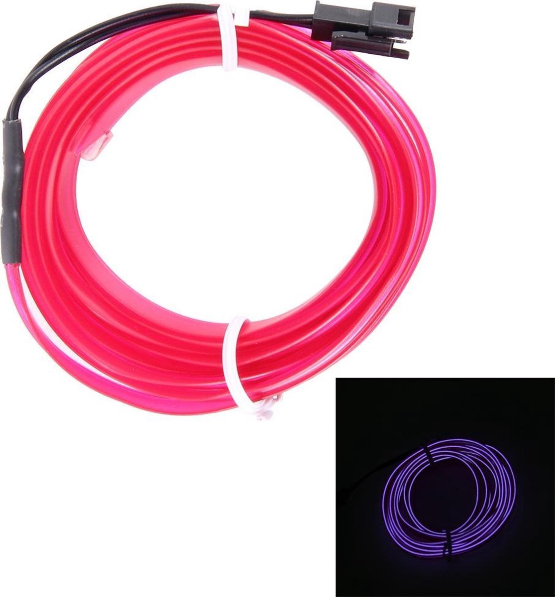 1 M Koud Licht Flexibel LEIDEN Strooklicht voor Autodecoratie (Purper Licht)