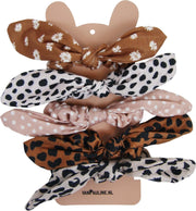 vanPauline Scrunchies Haarelastiekjes met Strik- 5 stuks - 2021 Multicolour