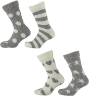 Apollo 4P Huissokken Grey/Ecru - Maat 36-41