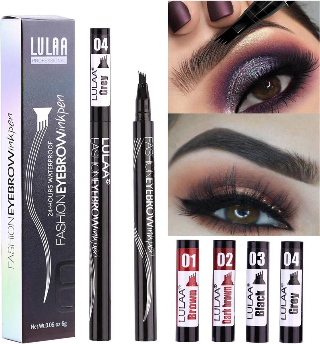 LULAA Microblade Pen - GRIJS - Watervaste Microblading Wenkbrauwpen - Waterproof Tattoo Pen - make up - Eyebrow - Tattoo Pen