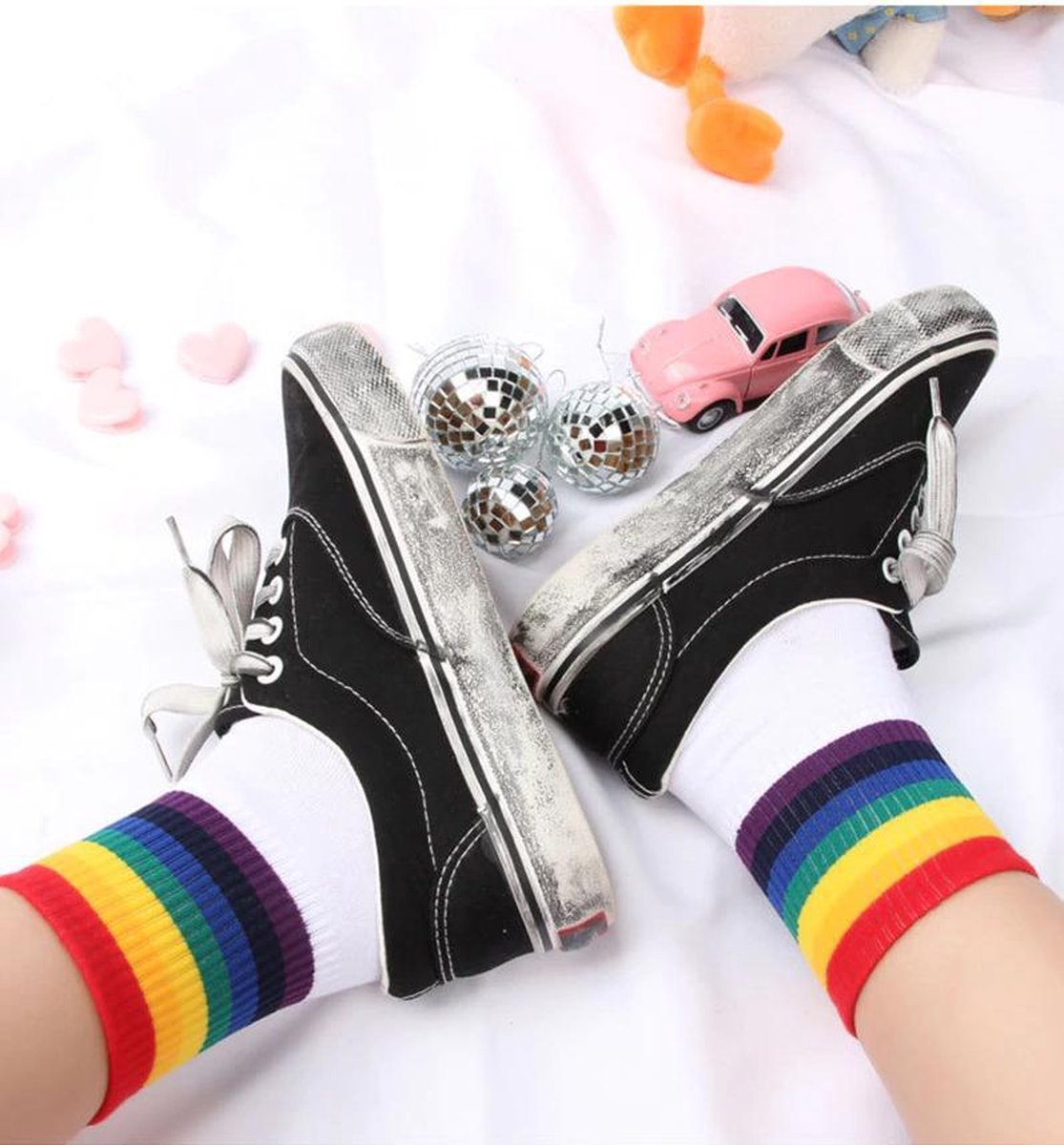 Akyol® Regenboog sportsokken | Sokken | Rainbow | Maat 35 - 42